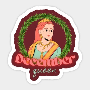 December born queen birthday Sticker